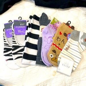 Fashion socks 7 pair assorted